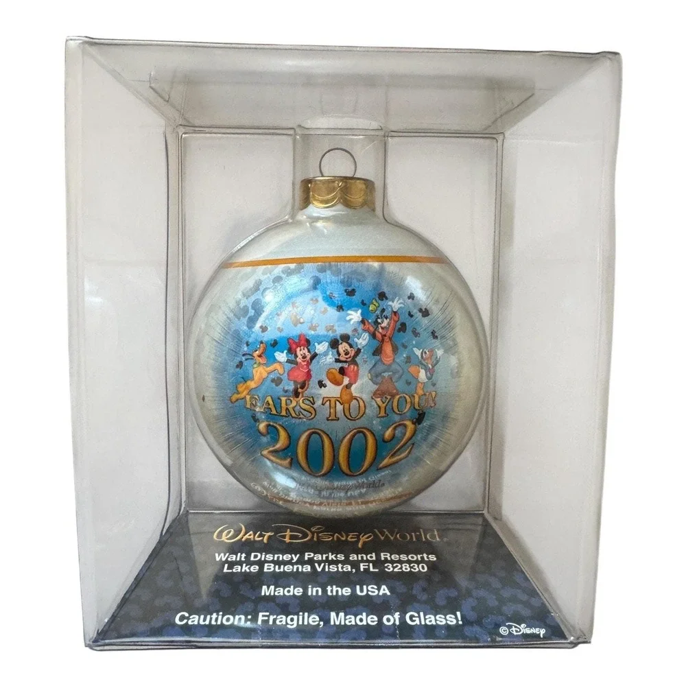 Walt Disney World Ears to You 2002 Glass Ornament‎